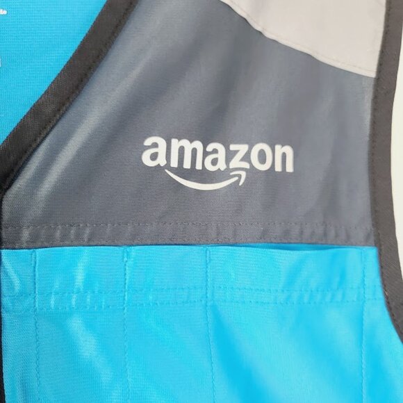 Amazon Men's Blue Black Luly Yang DSP High Visibility Work Vest Size L - Picture 4 of 6